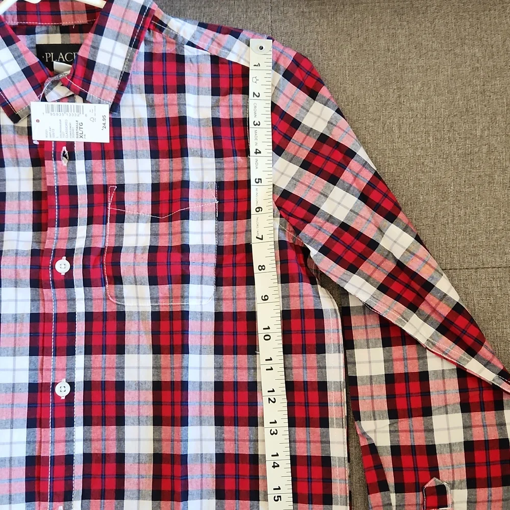 Children's Place Plaid Full sleeves shirt Size XL